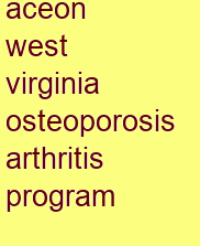 aceon west virginia osteoporosis & arthritis program