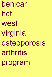 benicar hct west virginia osteoporosis & arthritis program