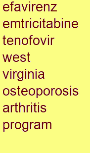 efavirenz emtricitabine tenofovir west virginia osteoporosis & arthritis program